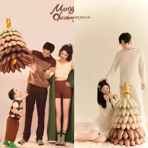 ins圣诞节装饰站立圣诞树气球幼儿园学校商场店铺活动道具布置