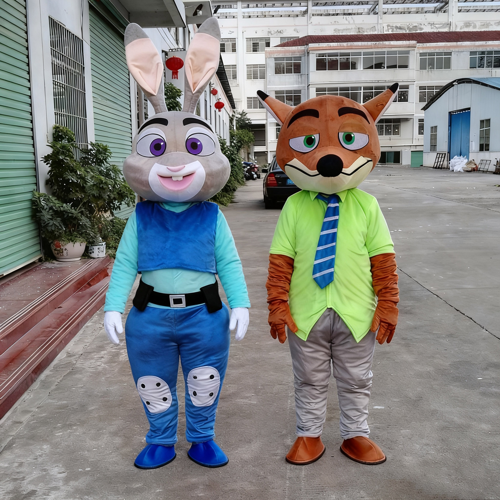 疯狂动物城朱迪兔子狐狸尼克卡通人偶服装cos行走演出活动服装