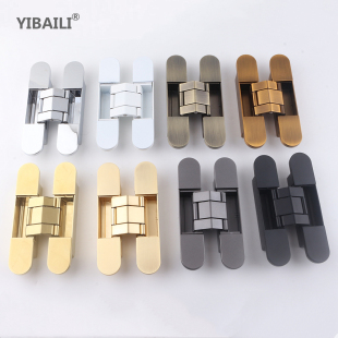 YIBAILI隐形门合页静音暗藏十字铰链三维可调折叠背景门暗装 合页