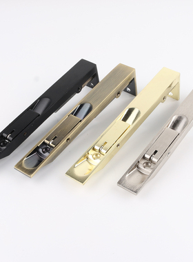 依佰利亮金色pvd金暗插销黄古铜双开门插销子母门对开门复古插销