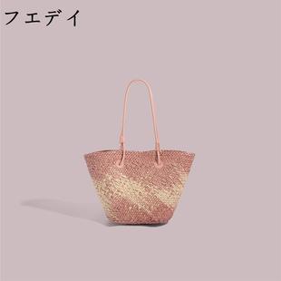 大容量托特包2025新款 日本フエデイ包包女款 度假风手工编织海滩包