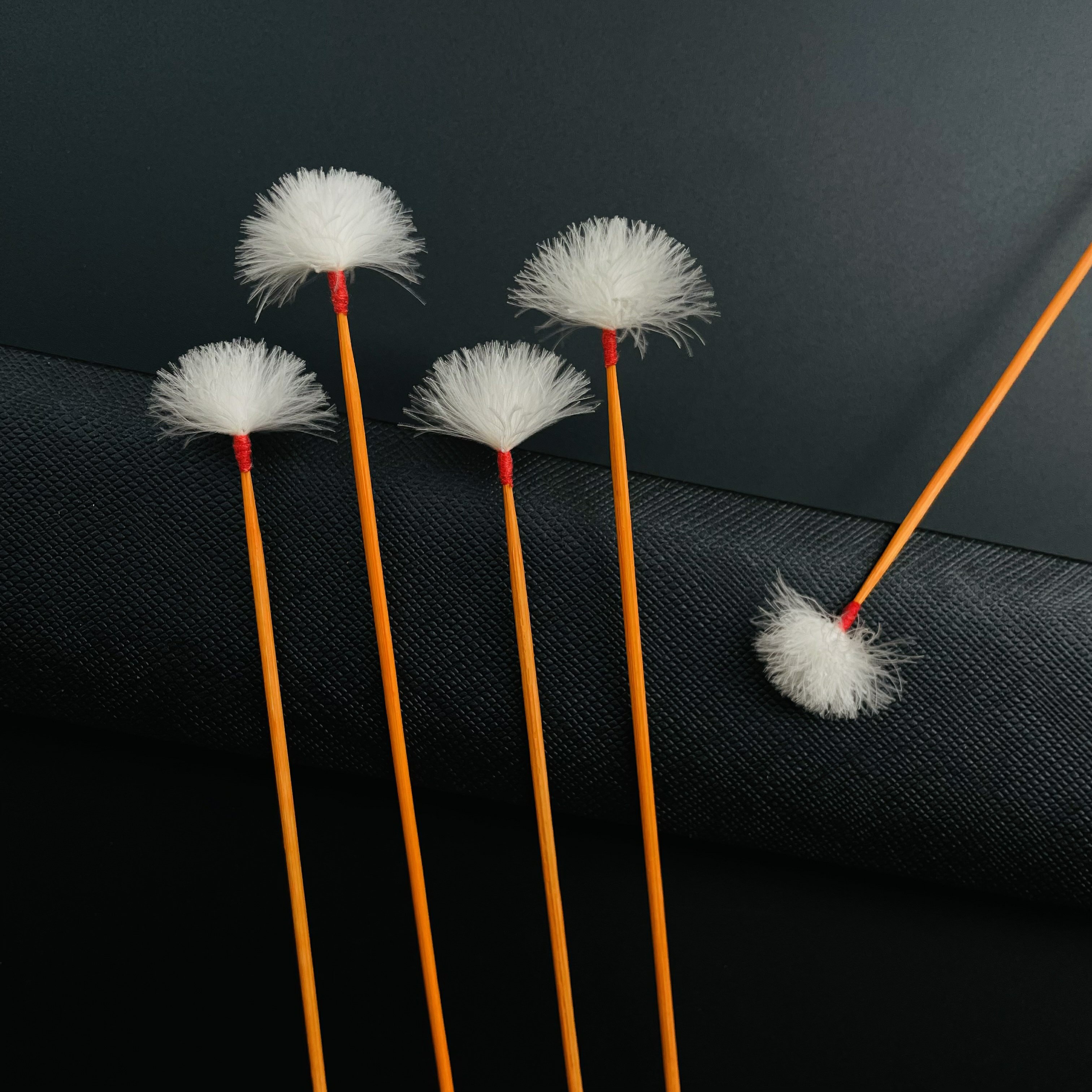 专业刘福艺采耳工具竹杆鹅毛棒中小号直杆掏耳朵毛毛细圆头可定制