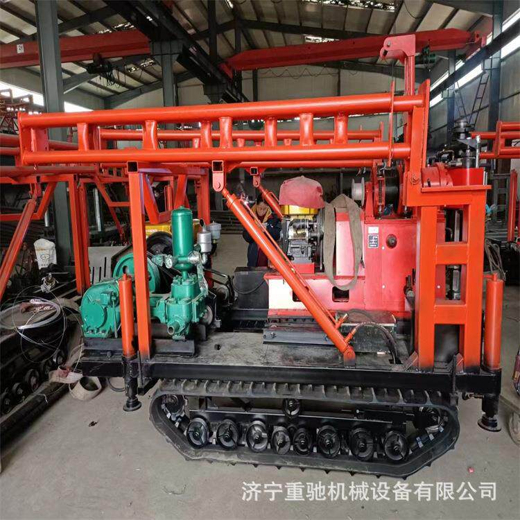 工程勘察履带式钻探设备 300米全液压岩石取样钻机地质勘探打孔机