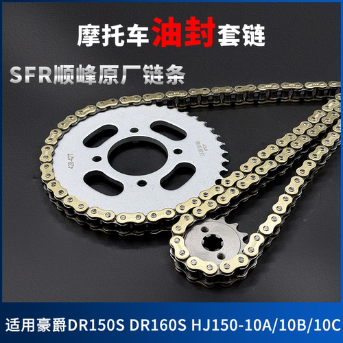 适用豪爵DR150S DR160S HJ150-10A/10B/10C/D牙盘链条链盘链套链