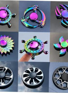 EDC Fidget Spinner Metal Toy Rainbow Spiner R118 Hand Spinne