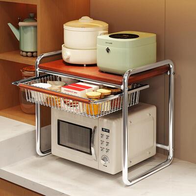 置物架烤箱微波toaster tray stand microwave oven Kitchen rack