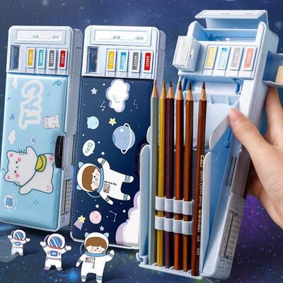 case Plastic pen bag student pencil box kids School supplies