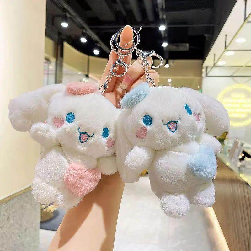Sanrio Series Cute Plush Keychains Pendant Toys Cinnamoroll