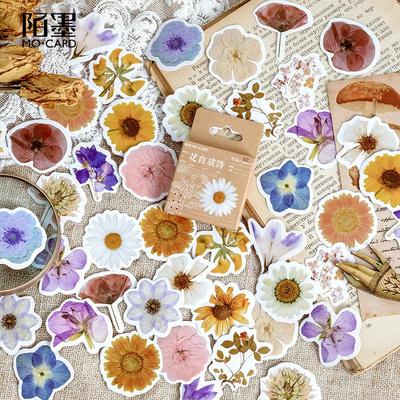 46pcs/set Autumn Flower Sticker Diy Scrapbooking Diary Plann