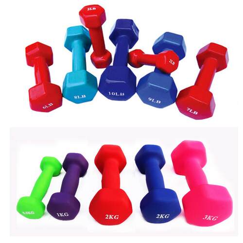 a pair of dumbbell weights men women dumbbells fitness 5kgs