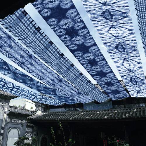 扎染布料民宿婚礼氛围吊顶蜡染纱幔装饰背景布民族风挂布帷幔布幔