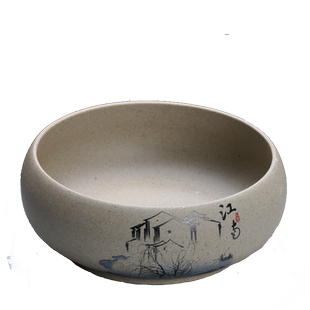 水养无孔陶瓷花盆富贵竹盘铜钱草绿萝水培花盆粗陶紫砂青瓷碗莲盆