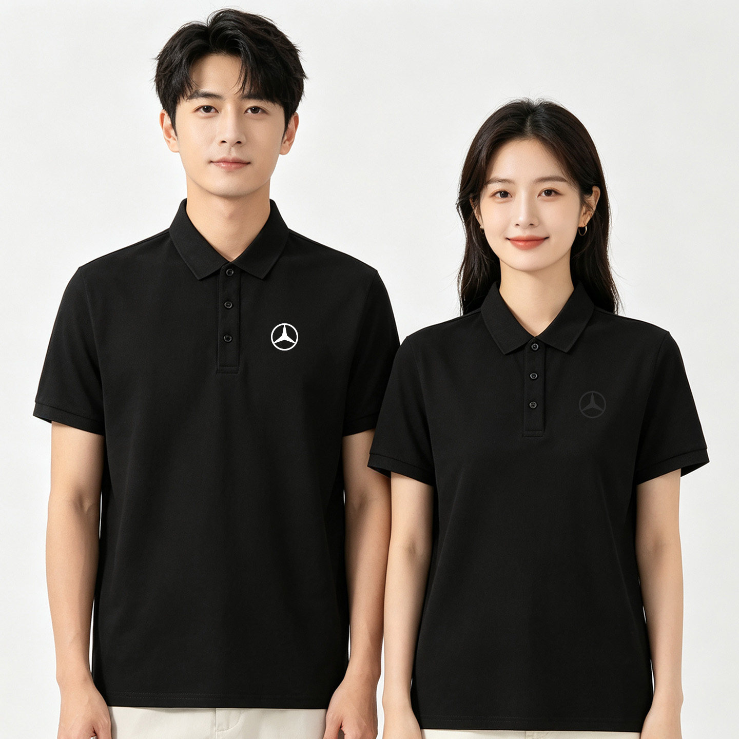 定制奔驰工作服POLO衫短袖T恤夏