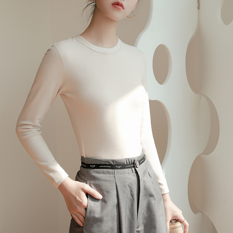 女士小圆领双面德绒打底衫长袖T恤发热磨毛上衣秋冬季紧身内搭,女装/女士精品,T恤,淘宝优惠券,粉丝福利购,淘宝优惠卷