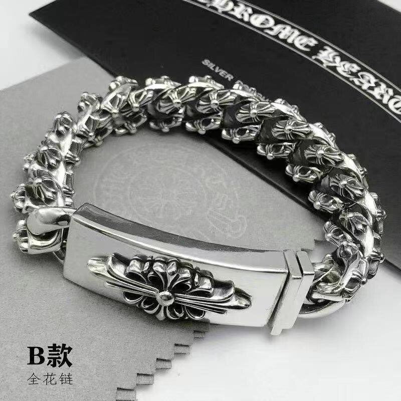 烟雨风铃男士手链粗重宽欧美复古