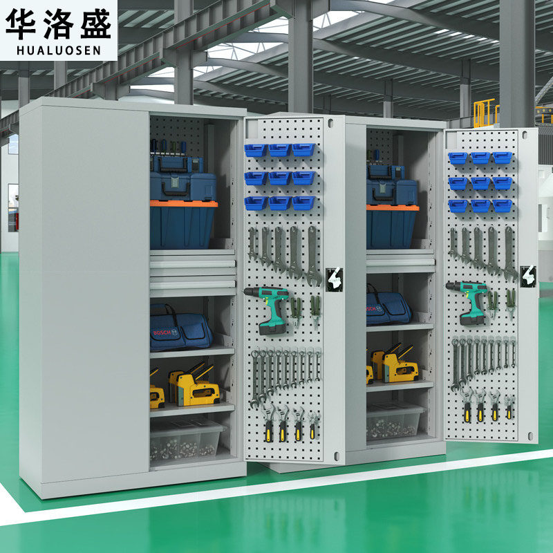 重型双开门工具柜车间用工厂收纳柜工具箱修车储物柜铁皮柜子加厚