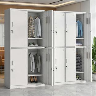 员工储物柜更衣柜宿舍带锁铁皮衣柜浴室换衣柜多门柜鞋柜工厂碗柜