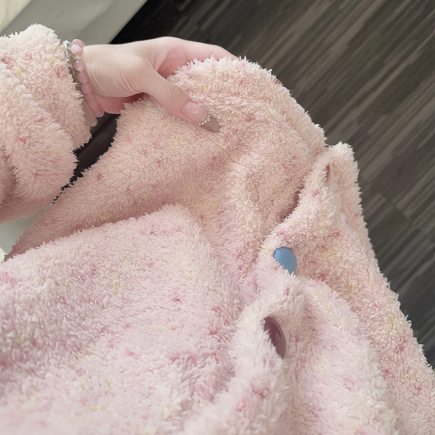 珊瑚绒睡衣女冬季甜美小香风套装