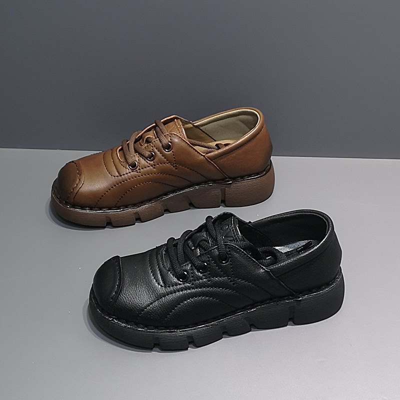 2025春季新款圆头软底软面头层牛皮低帮妈妈鞋舒适休闲豆豆单鞋,女鞋,时尚休闲鞋,淘宝优惠券,粉丝福利购,淘宝优惠卷