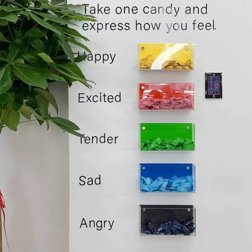 糖果盒子墙面储物盒彩色亚克力