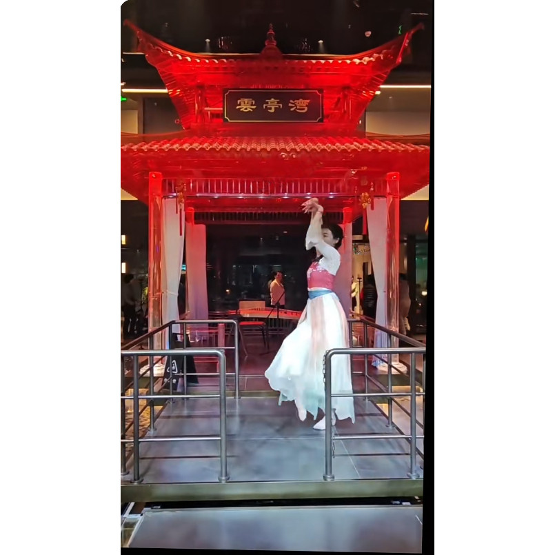 亚克力雕刻仿古建筑亭台楼阁屋檐门头雕刻古建筑房檐模型工艺品