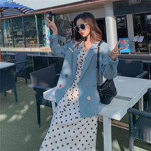 宽松复古港味学生休闲西服韩国 韩版 chic网红小西装 外套女2019短款