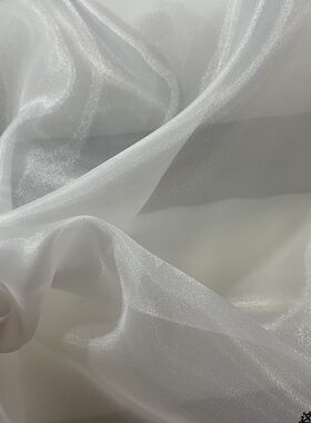 仿真丝欧根缎 涤纶欧根纱面料 童装女装汉服连衣裙婚纱礼服布料