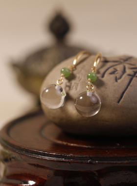 水晶耳坠