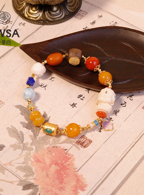 【巴依老爷专属】蜜蜡多宝手串