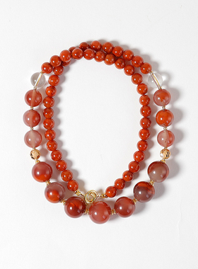 【爱华尚珠宝 双十一专场】南红飘花项链