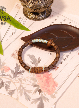 【巴依老爷专属】奇楠桶珠跑环手串