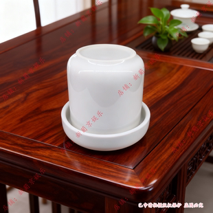 纯白色陶瓷碗潮汕鱼虾蟹虾骰子专用陶瓷筛盅娱乐直身湖南陶瓷碗碟