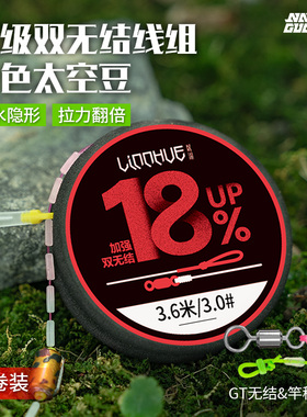 奈冠双无结线组成品主线套装变色太空豆进口鱼线强拉力绑好尼龙线