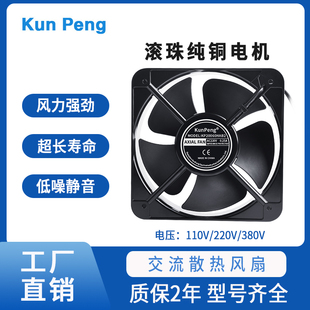 风机 60超静音220V 纯铜电机20cm双滚珠轴承20060散热风扇200 200