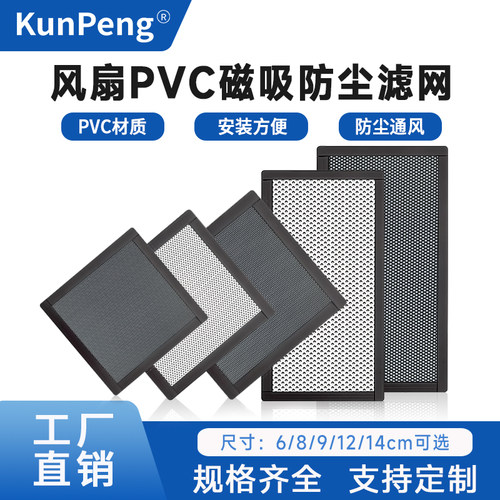 PVC机箱防尘网磁吸台式机电脑主机顶部风扇服务器机柜通风过滤网