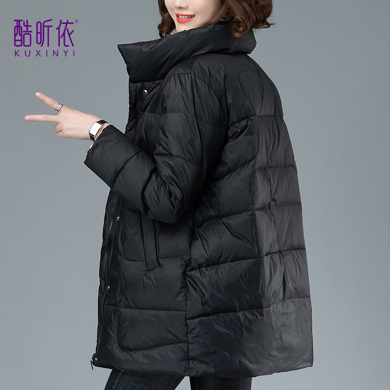 中长款秋冬女士羽绒服2025年新款韩版中年妈妈装加厚白鸭绒外套潮