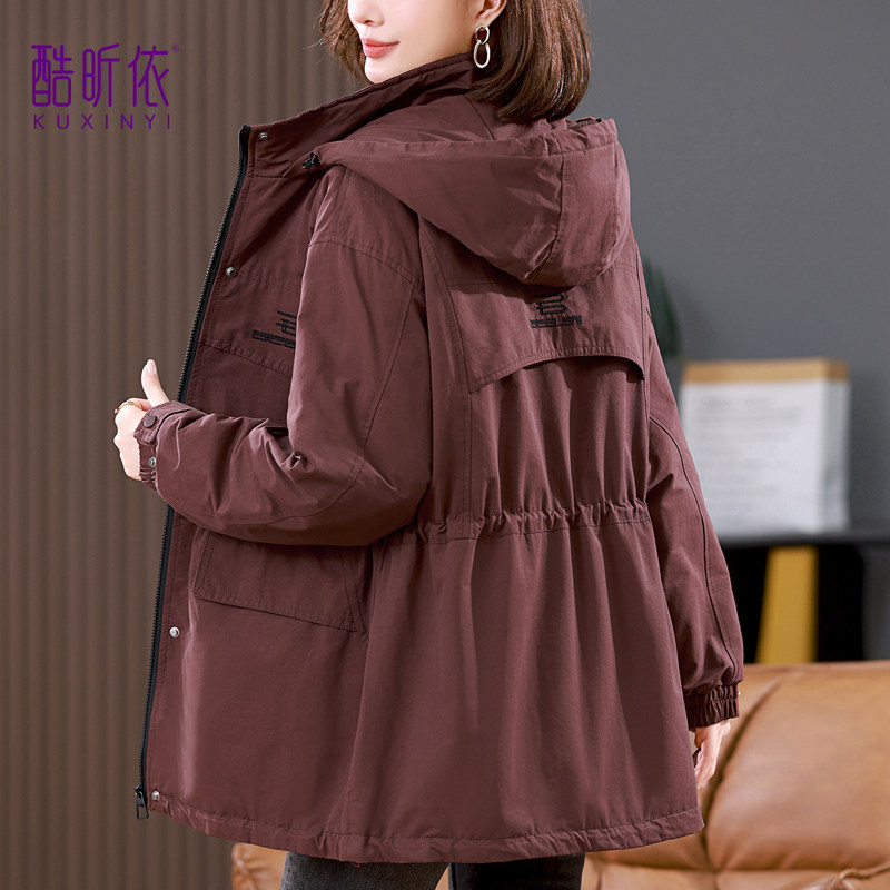 中长款休闲连帽棉衣女2025年冬装新款宽松大码加绒加厚保暖派克服