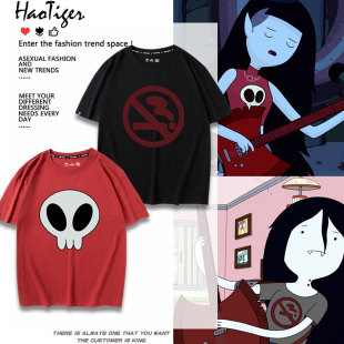 探险活宝复刻Marceline摇滚周边同款cos服夏季短袖T恤男女上衣服