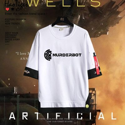 美剧The Murderbot Diaries杀戮人机厌世机器人夏季短袖T恤上衣服