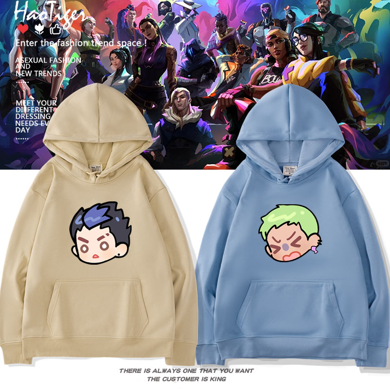 无畏契约霓虹捷风不死鸟贤者连帽卫衣男女秋冬加绒学生宽松上衣服