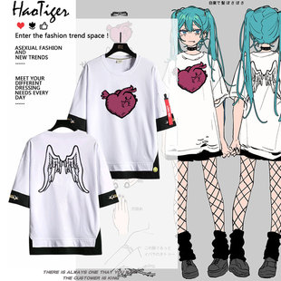初音deco27未来 悲伤少女的欲望狂想周边夏季短袖T恤男女衣服上衣