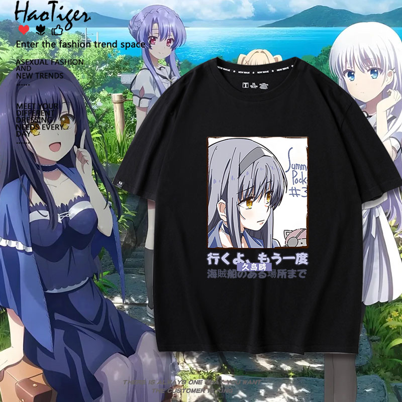 Summer Pockets夏日口袋动漫周边夏季短袖衫男女休闲半袖纯棉衣服