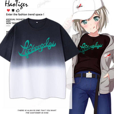 BanGDream!Afterglow周边青叶摩卡同款cos服短袖T恤纯棉上衣服