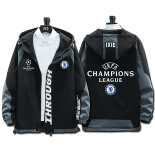 皇马利物浦巴萨AC米兰曼城切尔西足球夹棉欧冠夹克外套男秋冬衣服
