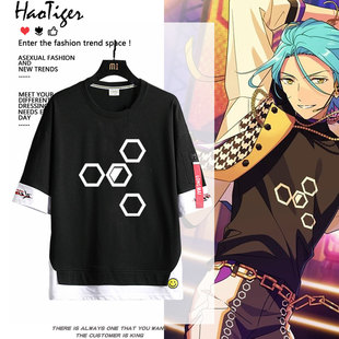 偶像梦幻祭2椎名丹希cos衣服队长天城燐音樱河琥珀短袖T恤男上衣