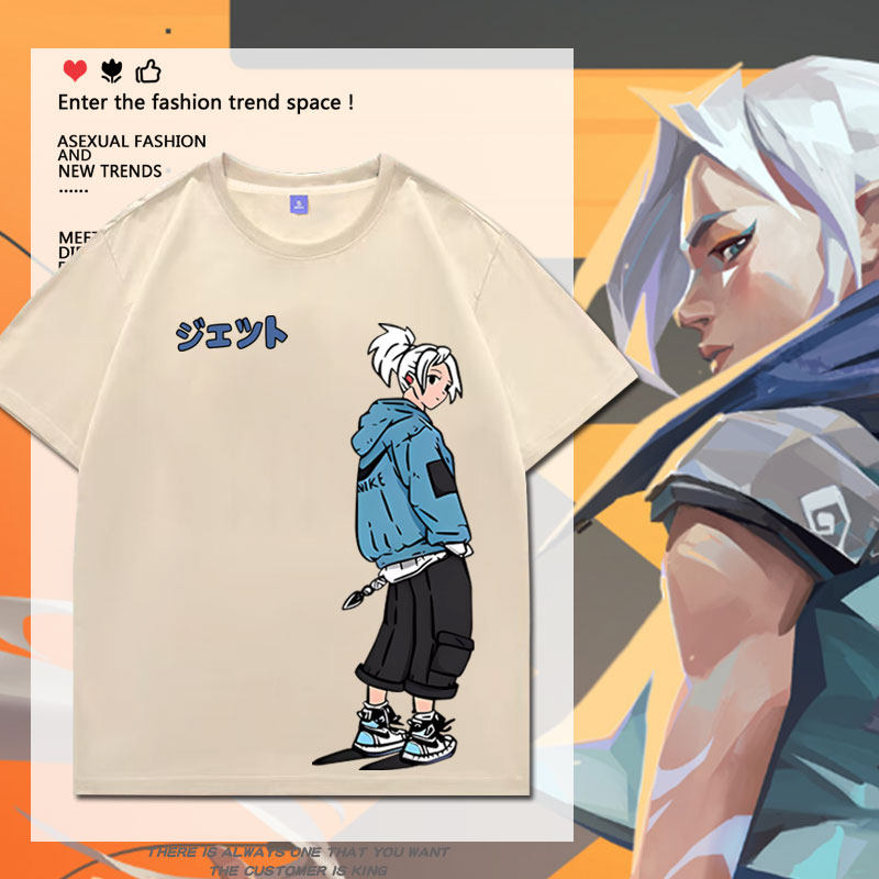 无畏契约VALORANT瓦罗兰特游戏周边婕提周边短袖T恤男女夏季衣服