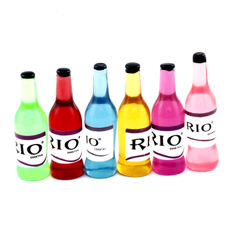 仿真立体小酒瓶RIO鸡尾酒瓶子 滴胶DIY奶油胶壳 树脂饰品配件材料