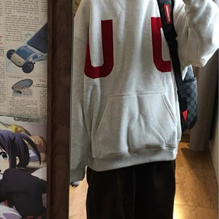 潮牌高级感美式高街字母印花连帽卫衣女款秋冬宽松外套慵懒风上衣