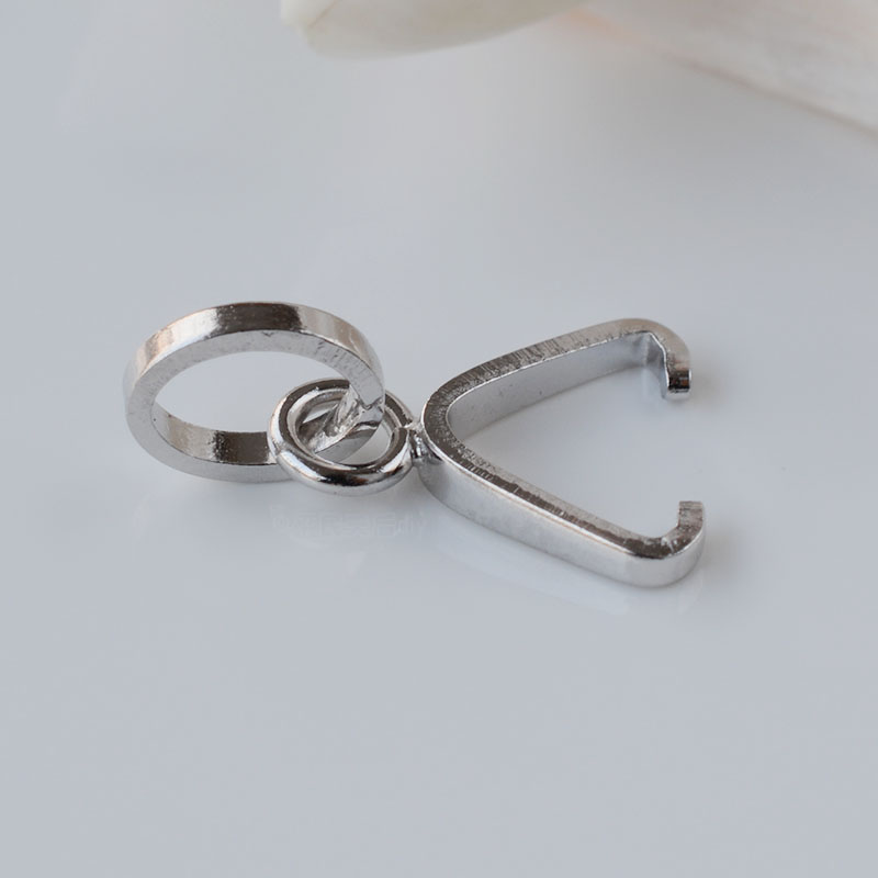 s925纯银吊坠头牛鼻夹diy扣子