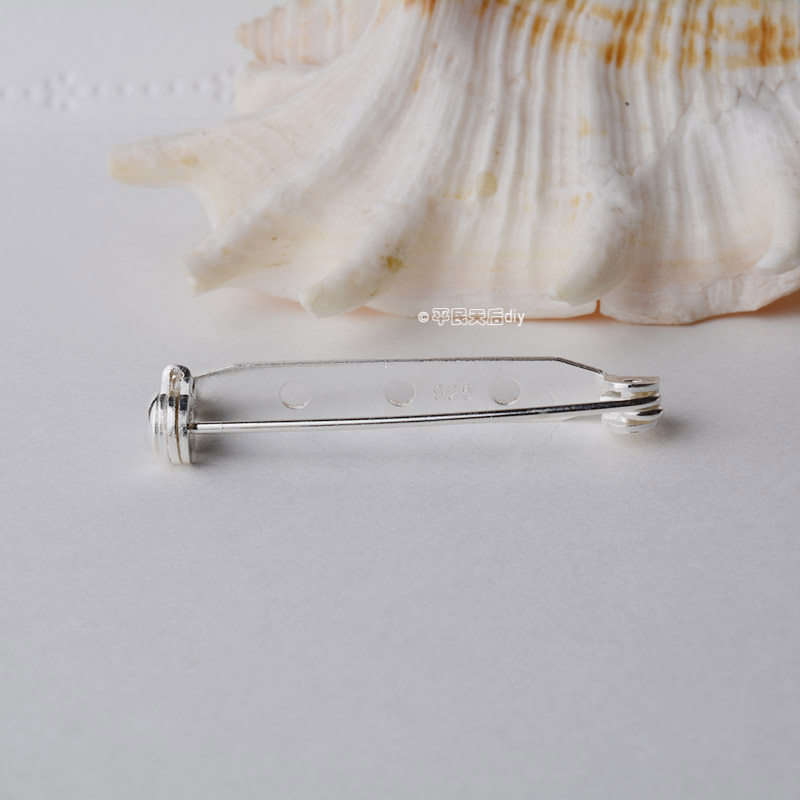 S  브로치 코사지 칼라 핀 가슴 팔 어깨 배지 스카프 안전 핀베이스 DIY 액세서리